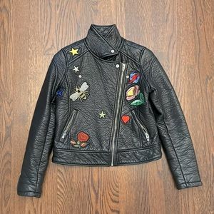 (becca1916 HERitage) BLANK NYC girls vegan leather motorcycle jacket